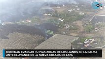 Ordenan evacuar nuevas zonas de Los Llanos en La Palma ante el avance de la nueva colada de lava