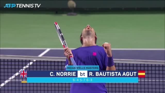 Norrie battles past Bautista Agut into Indian Wells last 16