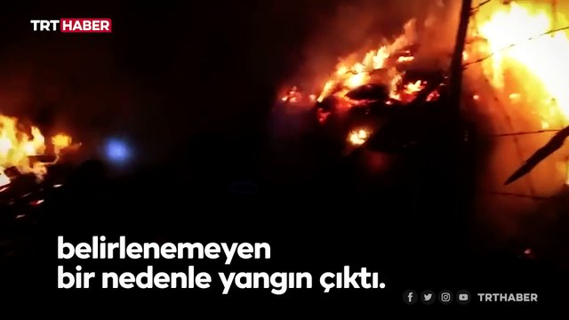 Erzurum’da yangın: 2 ev ve 5 ahır kül oldu