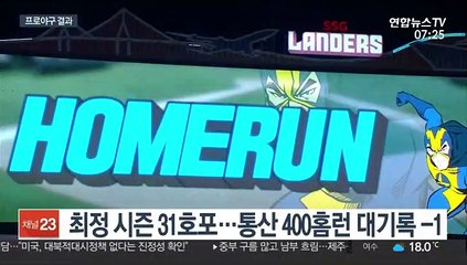 최정 400홈런에 -1…오승환 최고령 40SV 눈앞
