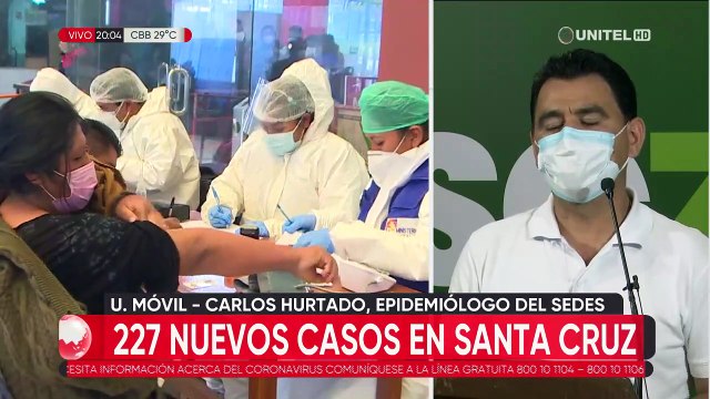 Santa Cruz registra ascenso de casos positivos de Covid-19 con 227 nuevos contagios