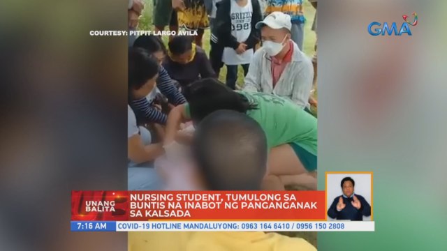Nursing student, tumulong sa buntis na inabot ng panganganak sa kalsada | UB