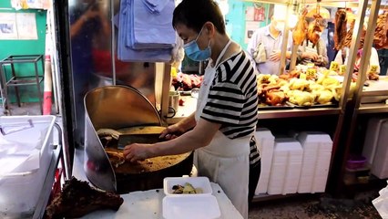 Street Food || Chopping Roasted Pork Roasted Ducks YUMMY Hong Kong Street Food.