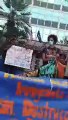 la #caravana #migrante de #honduras y #haiti en #USA realizan mega marcha manifestacion protesta por derechos humanos