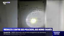 Des tags menaçants des policiers dans le hall d'un immeuble dans l'Essonne