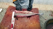Trevally Fish Fast Cutting Skills by Knife। Fish Cutting by Expert Master। Live & Fast Fish Cutting