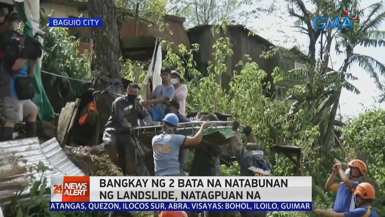 Bangkay ng 2 bata na natabunan ng landslide sa Baguio City, natagpuan na | 24 Oras News Alert
