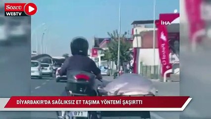 Diyarbakır’da sağlıksız et taşıma görenleri şaşırttı