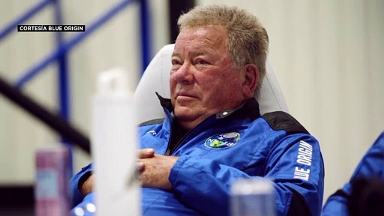 William Shatner, el antiguo capitán Kirk de Star Trek, se prepara para ir al espacio