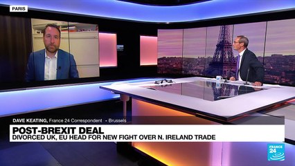 Divorced UK and EU head for new Brexit fight over N. Ireland trade