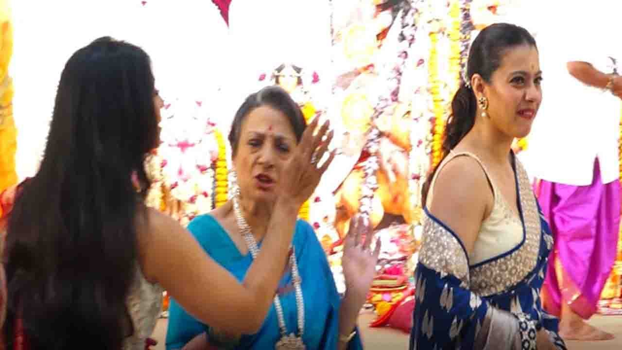 Kajol अपनी बहन Tanisha संग Durga Puja में  झगड़ा करती आई नजर, Video हुआ viral | FilmiBeat