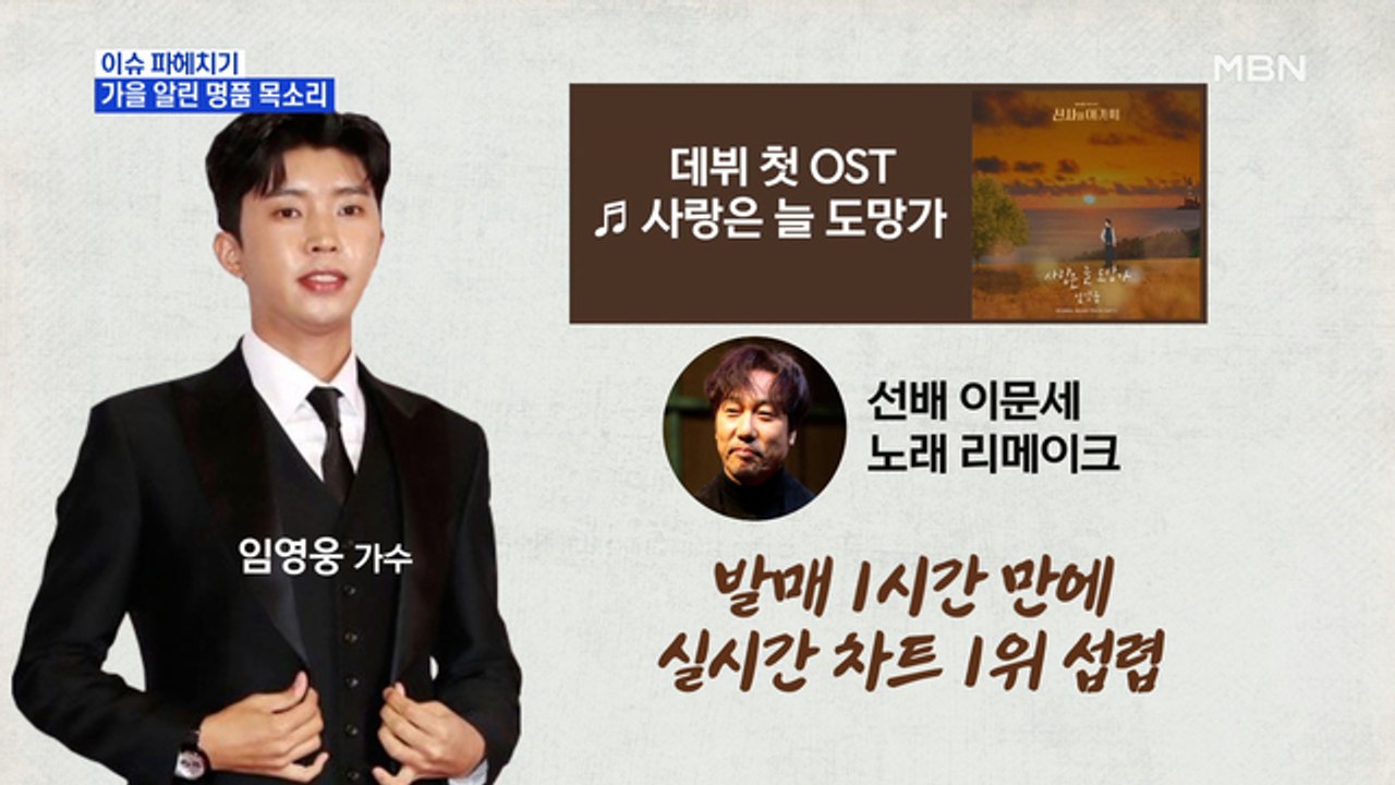 MBN 뉴스파이터-가을 알린 명품 목소리…'차트의 神' 임영웅·'아기 호랑이' 김태연