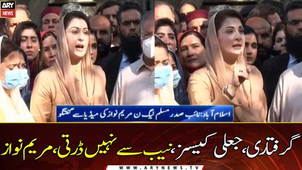 PML-N VP Maryam Nawaz talks to media after Avonfield reference hearing