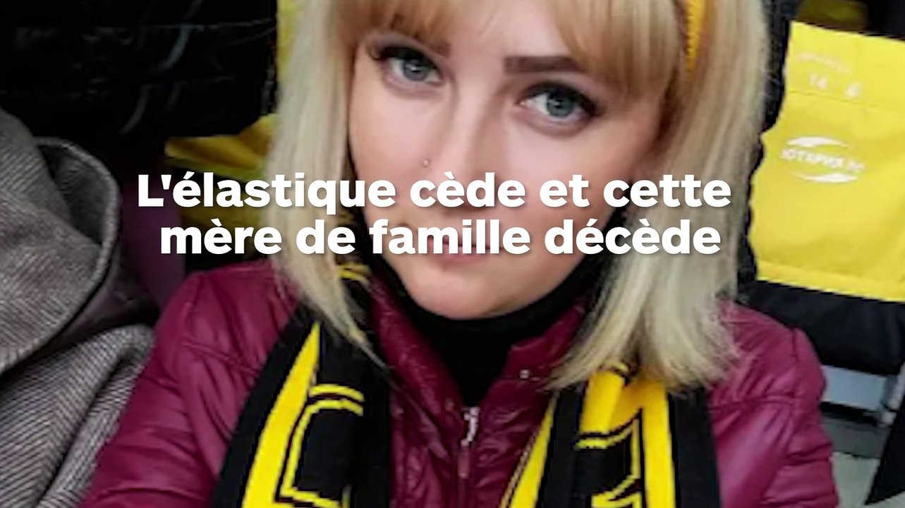 Elle saute à l'élastique et le drame se produit quand l'élastique se casse