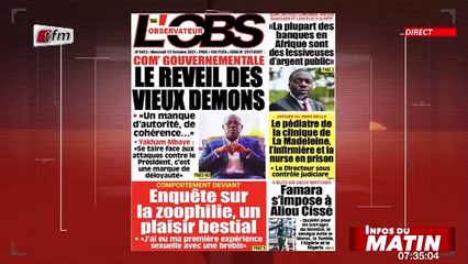 Infos du matin 13 Octobre 2021  - Yenekay ak cherif Dia