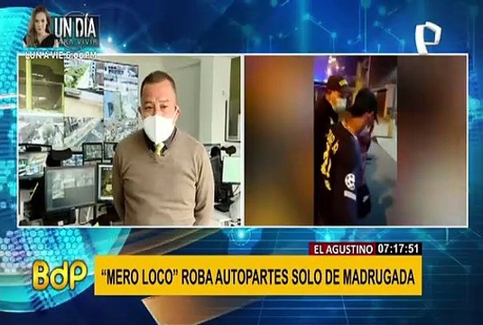 Cae 'mero loco', ladrón de baterías y accesorios de autos que era terror en El Agustino
