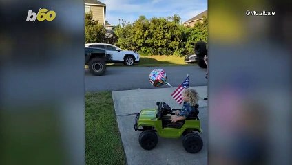 Adorable 2-year-old Granted Birthday Wish, Surprised by Parade of Jeep Owners