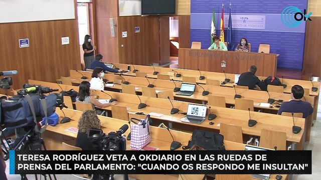 Teresa Rodríguez veta a OKDIARIO en las ruedas de prensa del Parlamento- Cuando os respondo me insultan