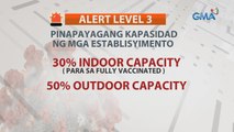 Operasyon ng mga sinehan at limited face-to-face classes sa kolehiyo, papayagan na sa Alert Level 3 | 24 Oras