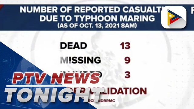NDRRMC records 13 fatalities in Maring's aftermath