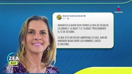 Beatriz Gutiérrez Müller agradece que ya no se celebre el Día de la Raza