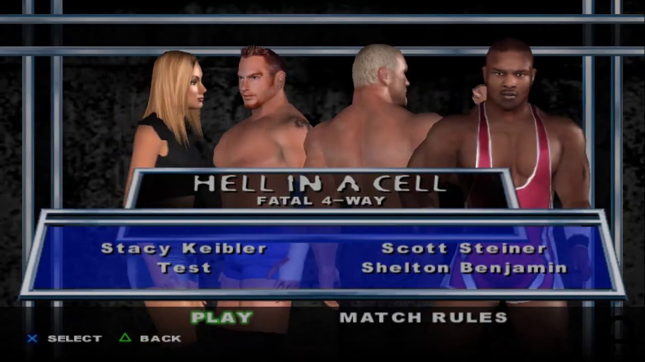 Here Comes the Pain Stacy Keibler(ovr 100) vs Test vs Scott Steiner vs Shelton Benjamin