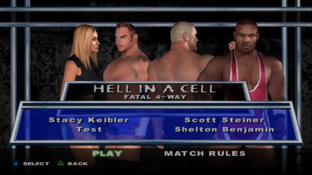 Here Comes the Pain Stacy Keibler(ovr 100) vs Test vs Scott Steiner vs Shelton Benjamin