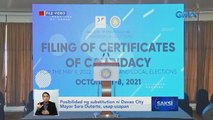 Posibilidad ng substitution ni Davao City Mayor Sara Duterte, usap-usapan | Saksi