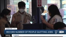 Record number of people quitting jobs nationally