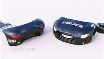 Bright Animation For Toddlers - The Police Car Cartoon For Babies - Car Service By Kids Toy Vehicles