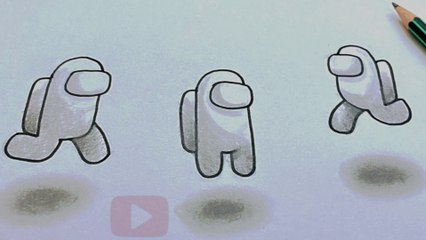 How to Draw Floating BETWEEN US Game Characters - Trick Ar