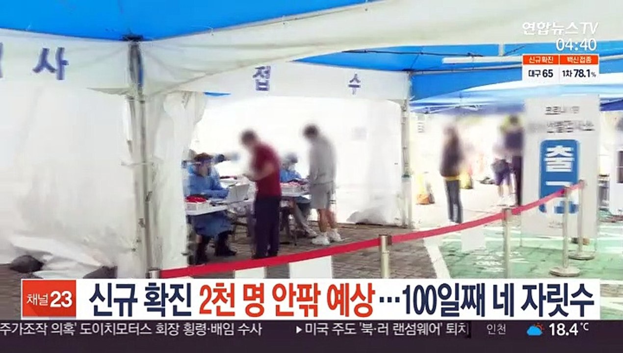 신규확진 2천명 안팎 예상…100일째 네자릿수