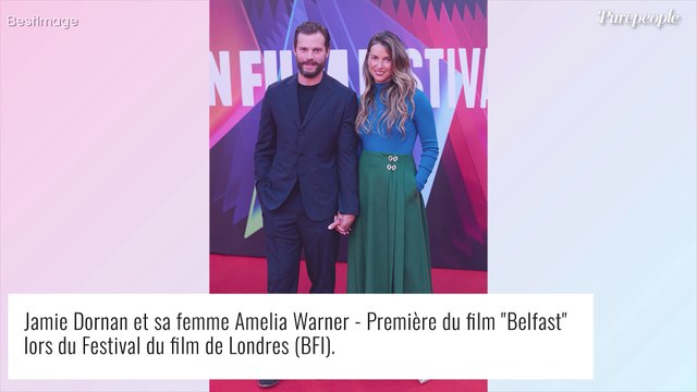 Jamie Dornan fou de sa femme Amelia sur le tapis rouge, Caitriona Balfe déesse dorée pour Belfast