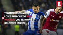 Tecatito Corona entre los 10 futbolistas más valiosos que terminan contrato en 2022