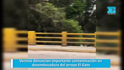 Vecinos denuncian importante contaminación en desembocadura del arroyo El Gato