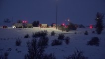 Truck drivers stranded by brutal cold and snow in the Northwest