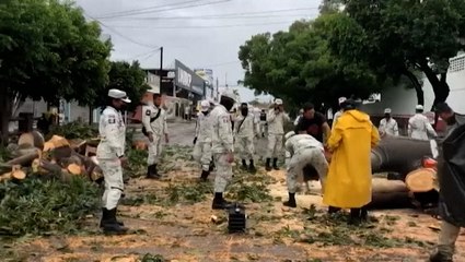 Cleaning up in the aftermath of Hurricane Pamela