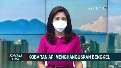 Dilahap Si Jago Merah, Bangunan Bengkel Motor Ludes Terbakar!