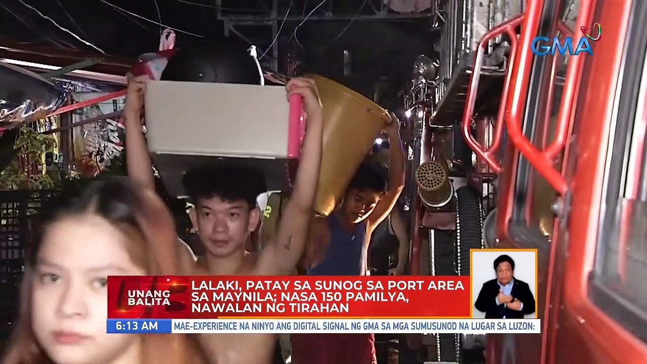 Lalaki, patay sa sunog sa port area sa Maynila; nasa 150 pamilya, nawalan ng tirahan | UB