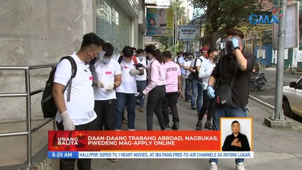 Daan-daang trabaho abroad, nagbukas; pwedeng mag-apply online | UB