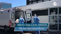 México acumula 283 mil 193 muertes por Covid-19; registra 6 mil 320 contagios en 24 horas