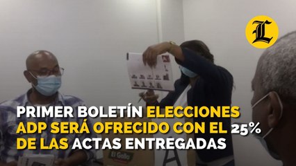 Primer boletín elecciones ADP será ofrecido con el 25% de las actas entregadas