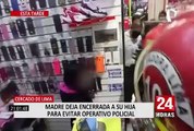 Cercado de Lima: mujer deja encerrada a su hija en puesto de galería para evitar intervención