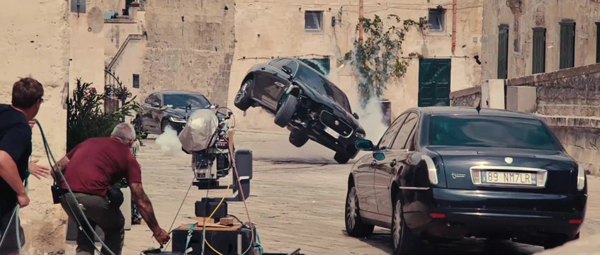 Jaguar XF celebrates its James Bond debut in No Time To Die - the Jaguar limousine pushes its limits in the narrow streets of Matera in southern Italy