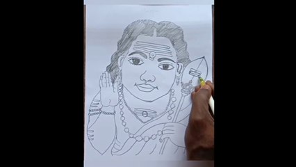 How to draw a murugan easily||DRAWING TAMIZHA