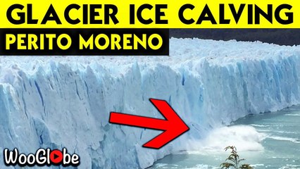 'Massive chunks of ice BREAKING OFF the world-famous Perito Moreno Glacier '