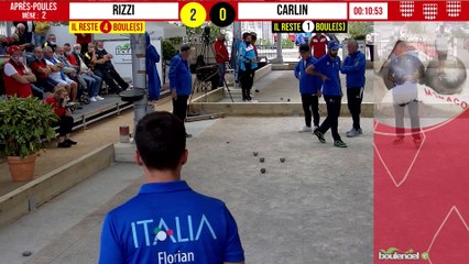 Après Poules ITALIE vs CARLIN : International à pétanque de Monaco - 9 octobre 2021