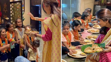 Shilpa Shetty Ashtami Kanya Pujan 2021 का VIRAL VIDEO | Boldsky