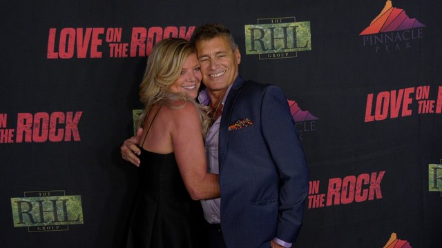 Steven Bauer, Jennifer Brenon attend the Love on the Rock Red Carpet Premiere in Los Angeles