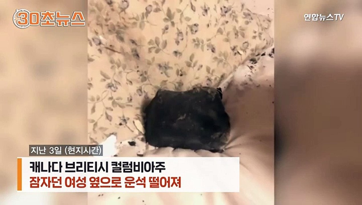 [30초뉴스] 캐나다, 잠자던 여성 베개 옆으로 운석이 '쿵'